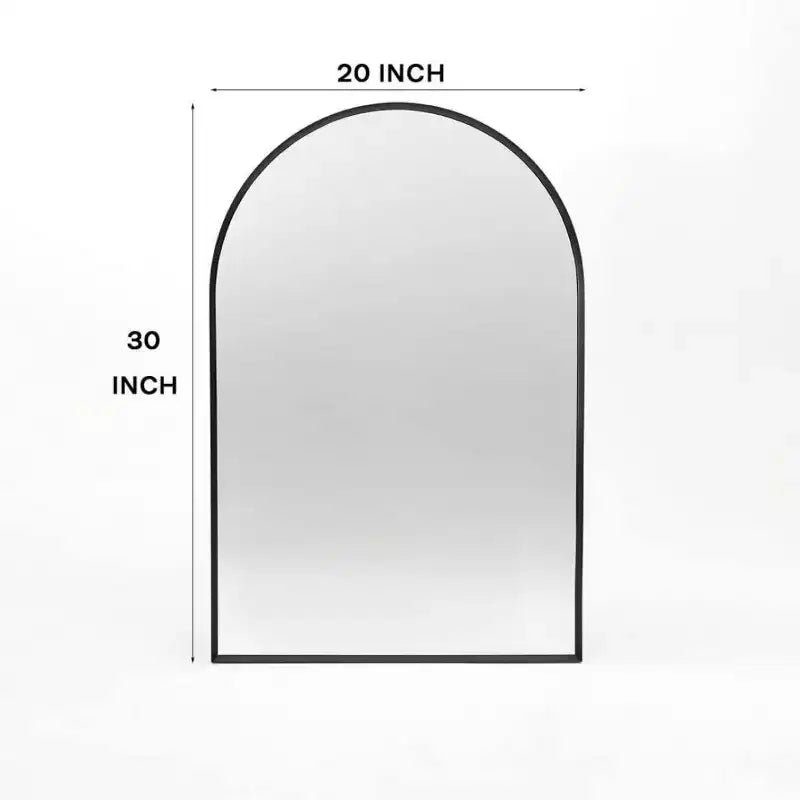 20 X 30 Arched Decorative Wall Mirror, Modern Metal Framed Vanity Mirror for Entryway, Living Room, Bedroom