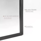 20 X 30 Arched Decorative Wall Mirror, Modern Metal Framed Vanity Mirror for Entryway, Living Room, Bedroom