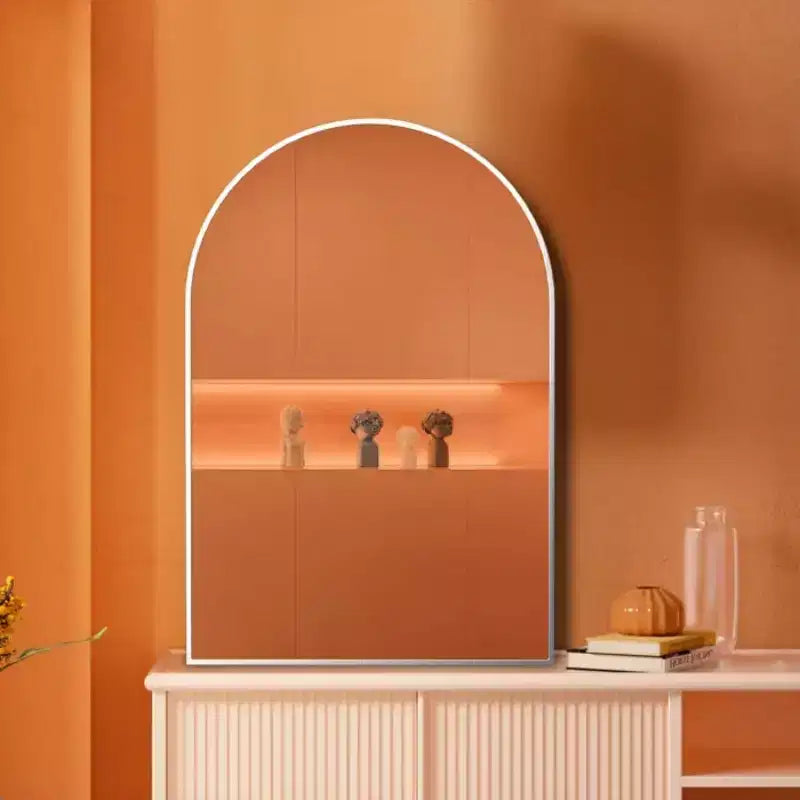 20 X 30 Arched Decorative Wall Mirror, Modern Metal Framed Vanity Mirror for Entryway, Living Room, Bedroom