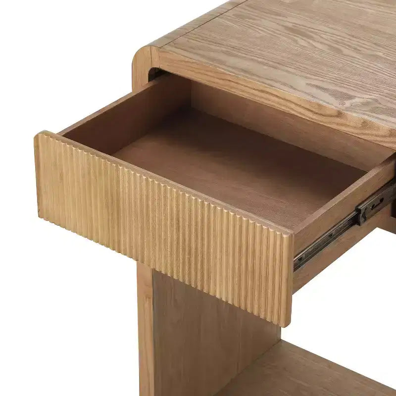 3-Drawer Farmhouse Console Table with Vertical Slats, Entryway Table Couch Table Sofa Table for Living Room, Hallway or Behind Sofa