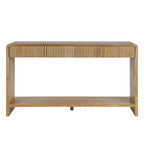 3-Drawer Farmhouse Console Table with Vertical Slats, Entryway Table Couch Table Sofa Table for Living Room, Hallway or Behind Sofa