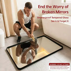 Square Bathroom Mirror with Tempered Glass, 36x36 Vanity Mirror, Anti-Rust Aluminum Framed