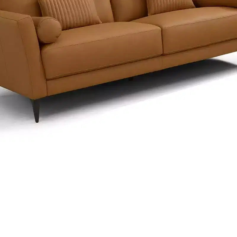 68" Sofa Saddle Tan Leather