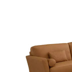 68" Sofa Saddle Tan Leather