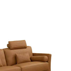68" Sofa Saddle Tan Leather