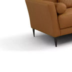 68" Sofa Saddle Tan Leather