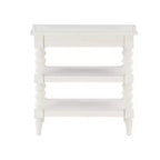Nightstand Antique White: Mid-Century Modern Farmhouse Style with Open Shelf