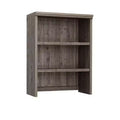 Sauder Aspen Post Hutch Top Pebble Pine: Modern Farmhouse Office Cabinet, MDF Frame, 2 Fixed Shelves, 25 lb Capacity