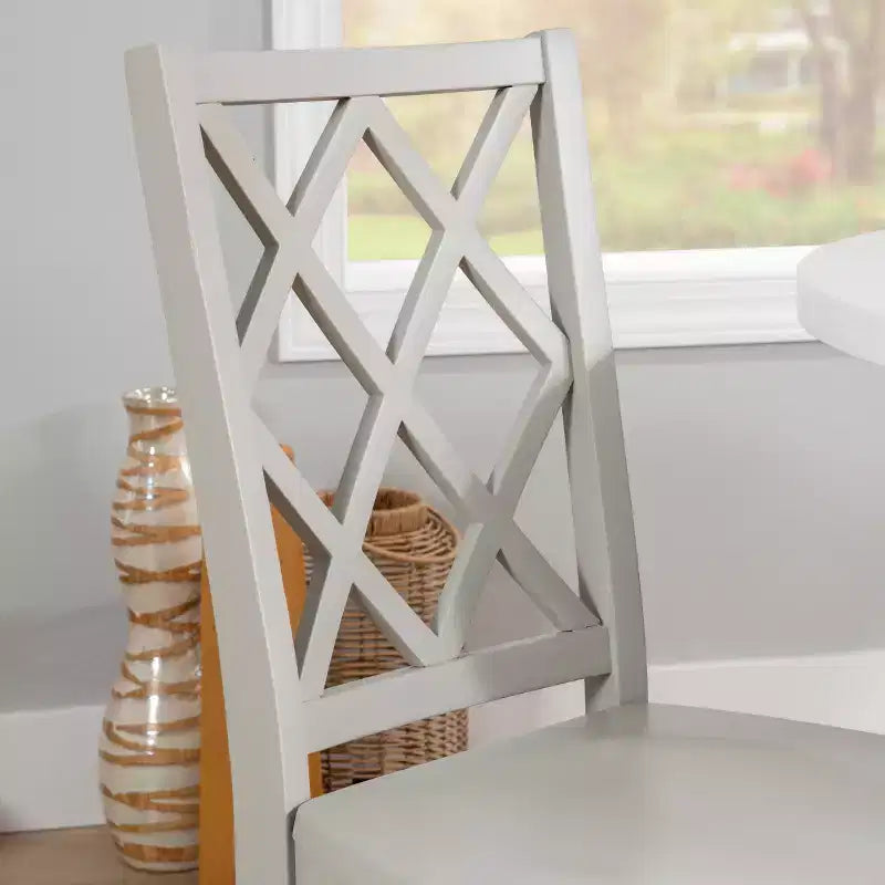 Solid Wood X Back Side Chair