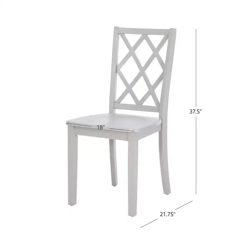 Solid Wood X Back Side Chair