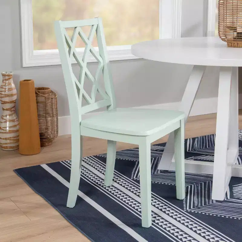 Solid Wood X Back Side Chair