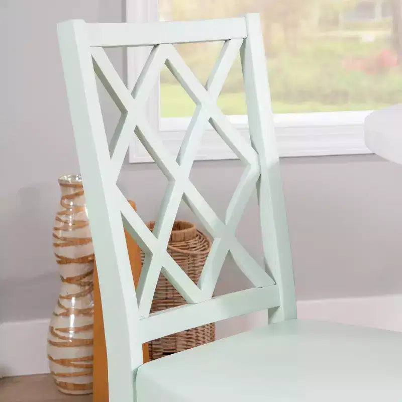 Solid Wood X Back Side Chair