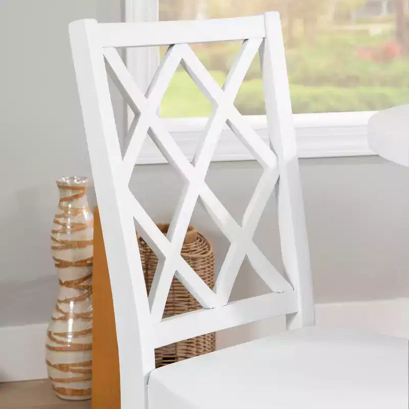 Solid Wood X Back Side Chair