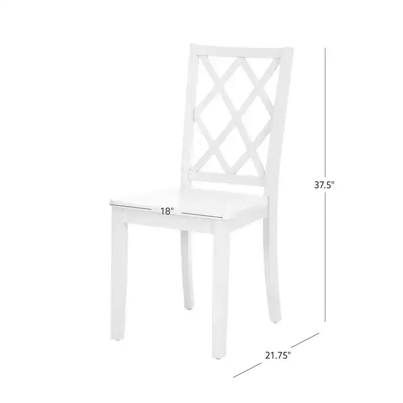 Solid Wood X Back Side Chair