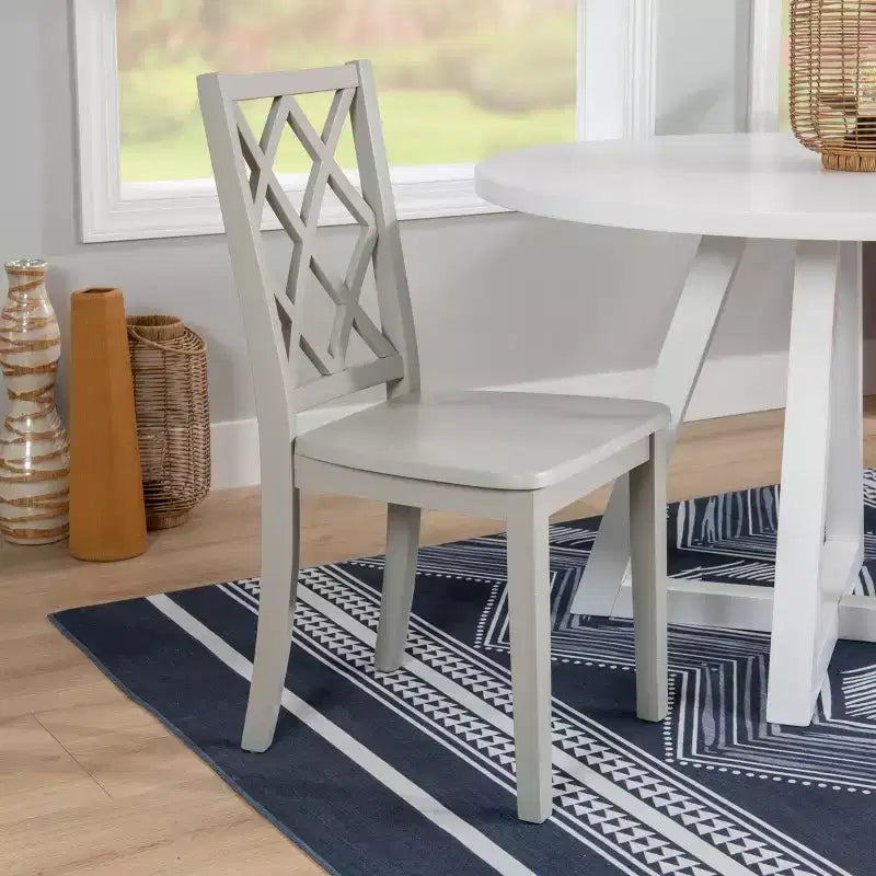 Solid Wood X Back Side Chair