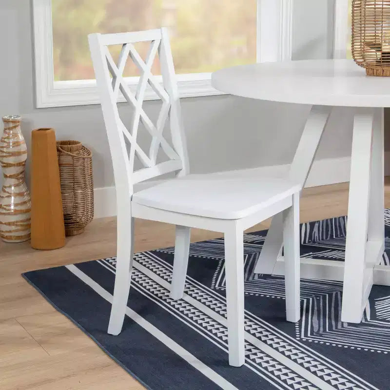 Solid Wood X Back Side Chair